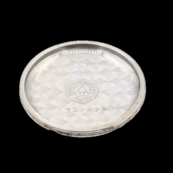 Vintage 32mm Minerva Men's Chronograph Wristwatch Valjoux 69 Swiss Steel Rare - Picture 6 of 7